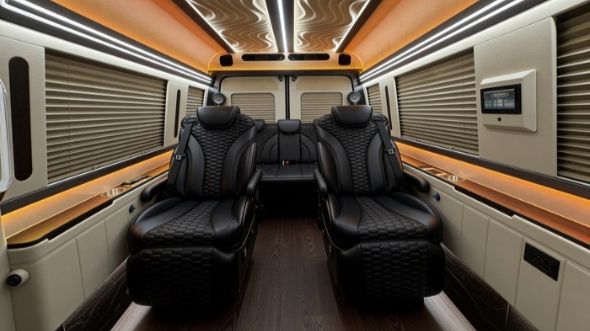 8 passenger sprinter van inside hollywood