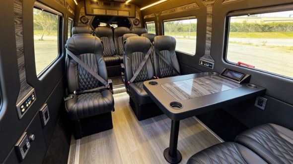 hollywood 12 passenger sprinter van interior