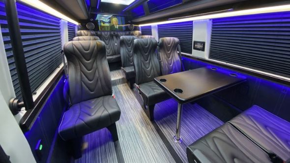 hollywood 18 passenger sprinter van interior