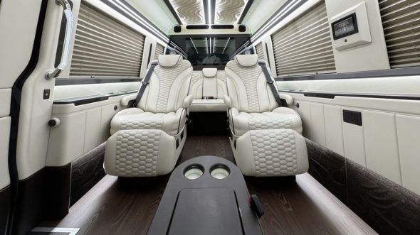 hollywood 8 passenger sprinter van interior