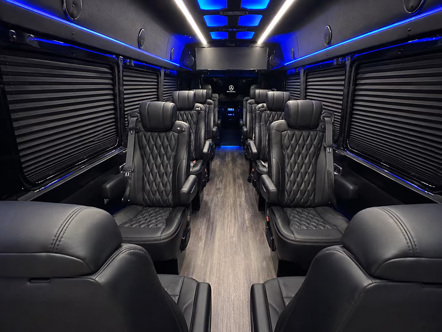 hollywood 12 passenger sprinter van inside