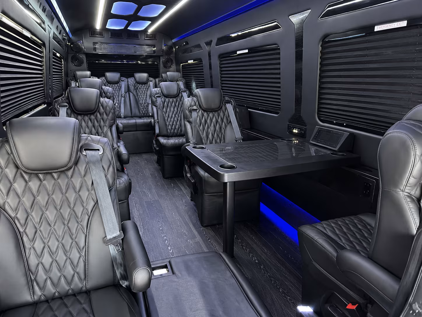 hollywood 12 passenger sprinter van interior