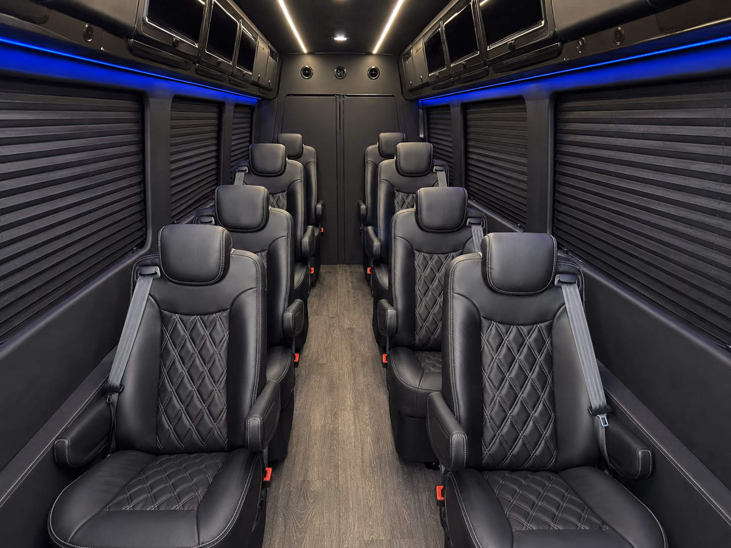 hollywood 18 passenger sprinter van inside