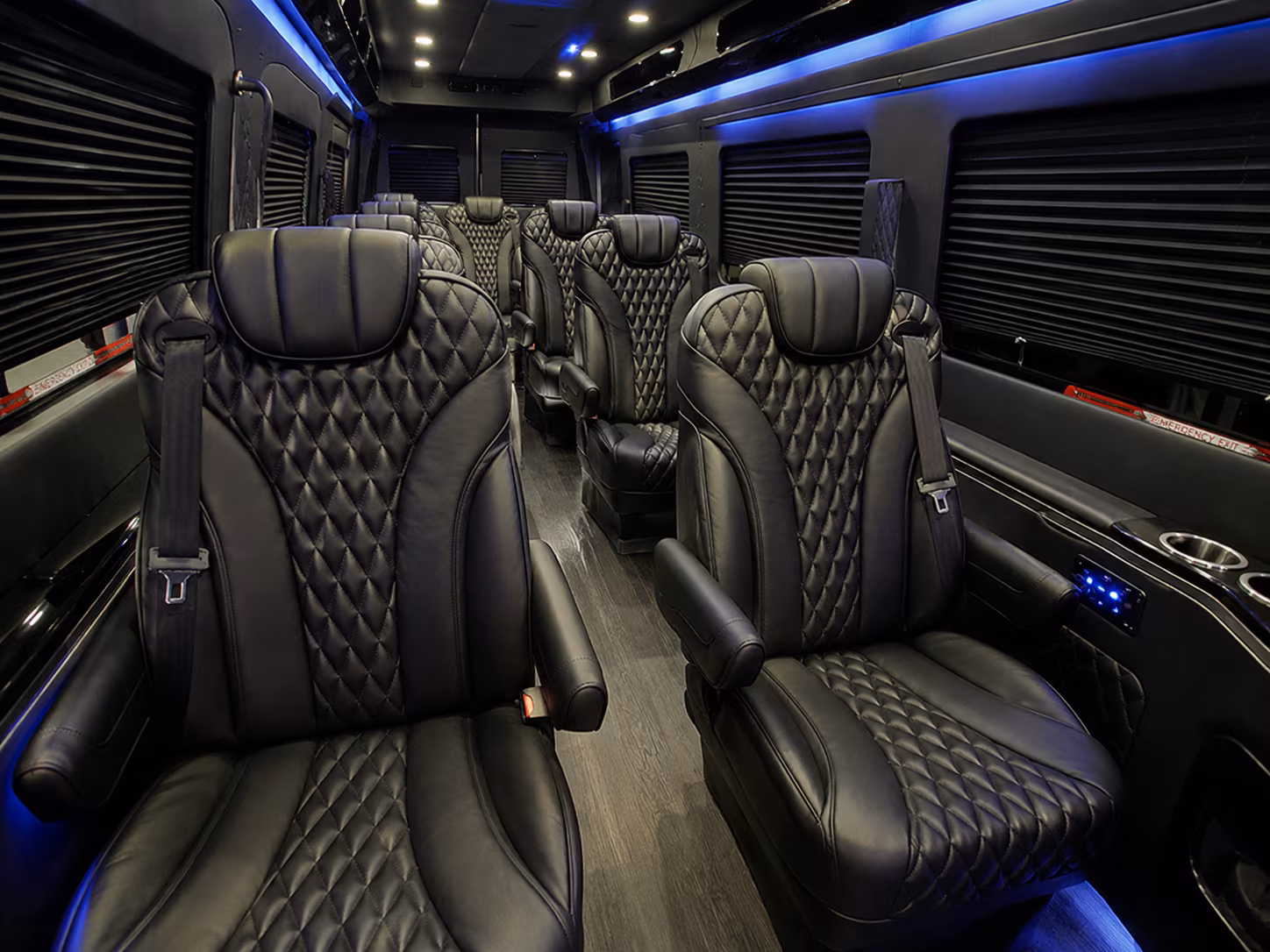 hollywood 20 passenger sprinter van interior