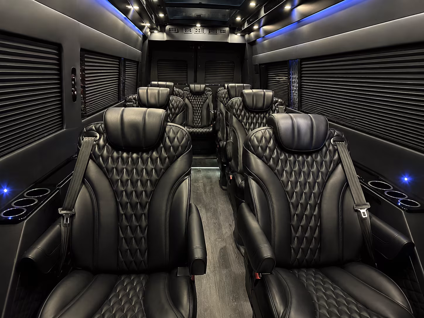 hollywood 8 passenger sprinter van interior